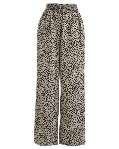 Pantalones de pernera ancha con estampado de leopardo Lightsome