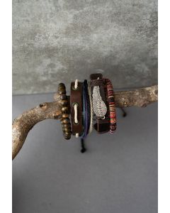 5 Packs of Wing Braided String Bracelets
