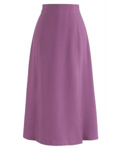 Shock Me into Love A-Line Skirt in Violet